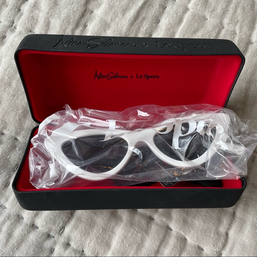Adam Selman x Le Specs White Sunglasses NWT